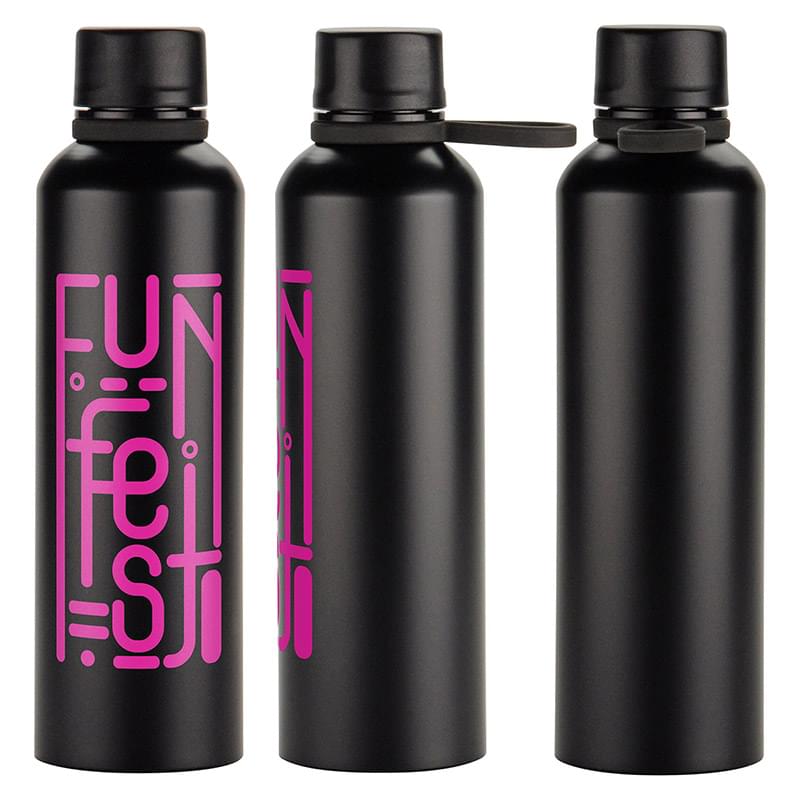 Avento 25 oz Recycled Aluminum Bottle w/ Silicone Loop