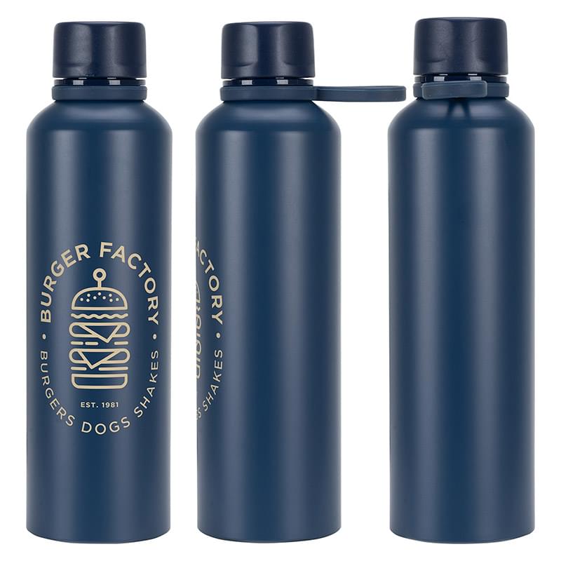 Avento 25 oz Recycled Aluminum Bottle w/ Silicone Loop
