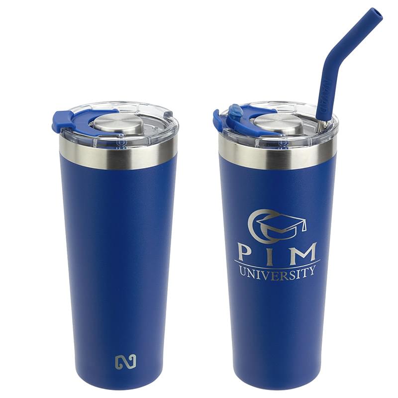 Nayad Trouper 22oz Stainless Double Wall Tumbler with Straw Blue
