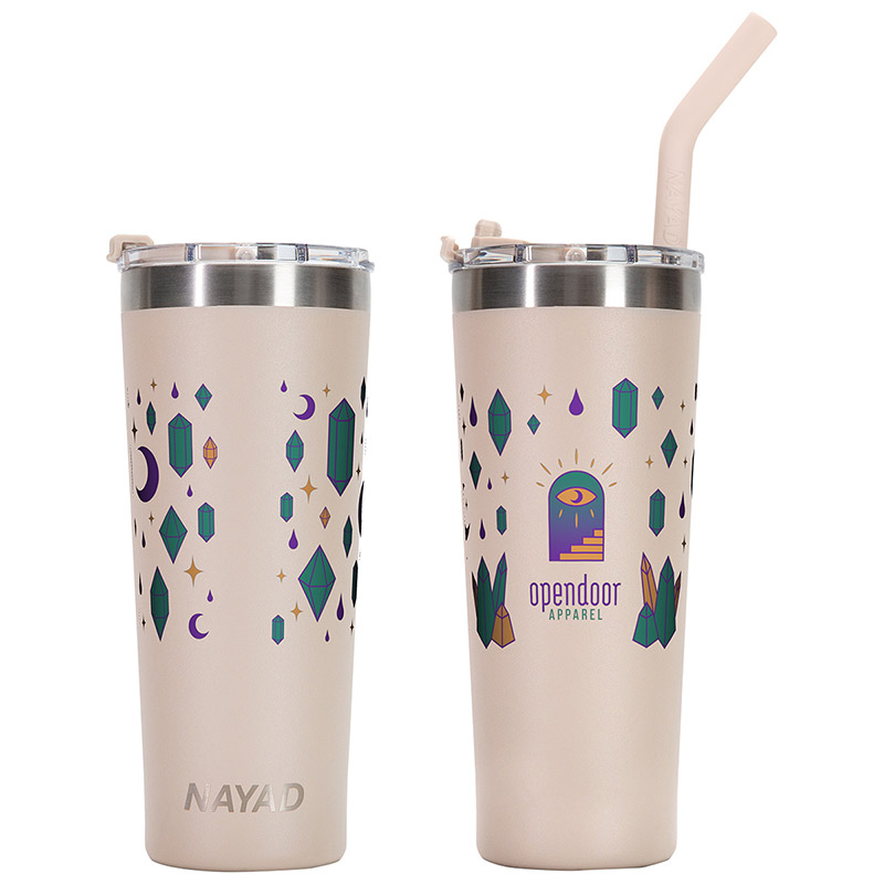 22oz Stainless Double Wall Tumbler with Sand Straw