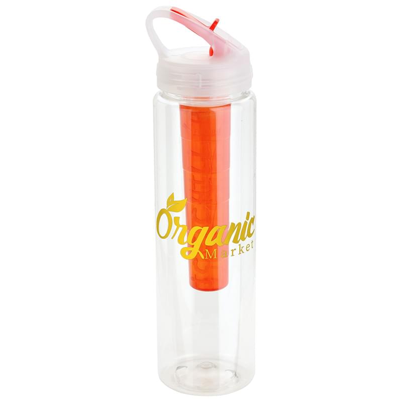 Trekker 32 oz PET Chiller Bottle with Flip-Up Lid Orange