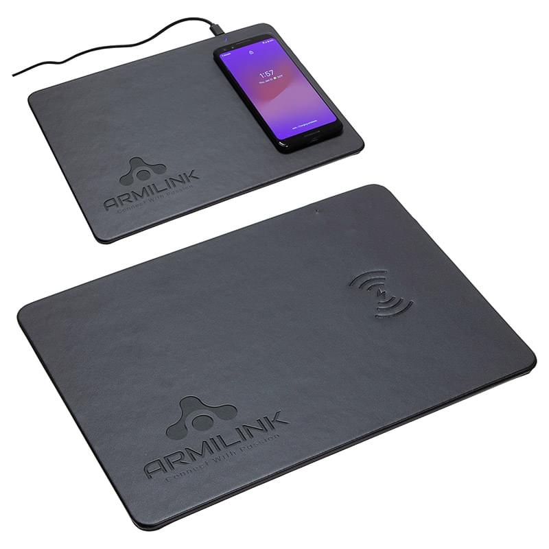Avalon Mouse Pad with Wireless Charger Black