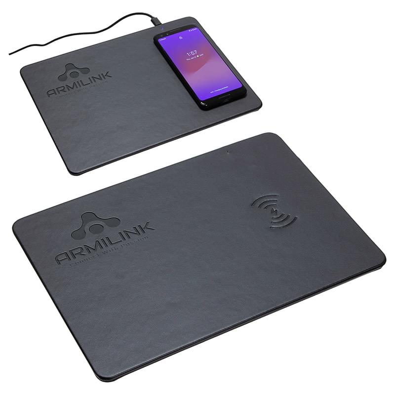 Avalon II Mouse Pad with 15 W Wireless Charger Black