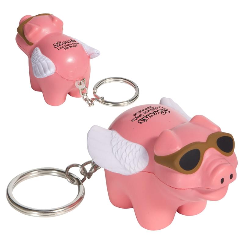 Flying Pig Stress Reliever Key Chain