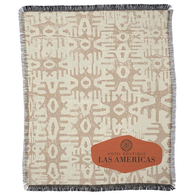 Fringed Woven 50"x 60" 500GSM Tapestry - Full Color