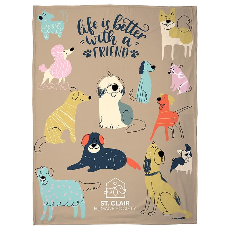 Polar Fleece 50"x 60 300GSM Blanket - Full Color