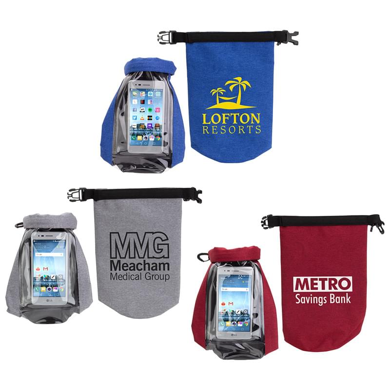 2 Liter Waterproof Gear Bag with Touch-Thru Phone Pocket
