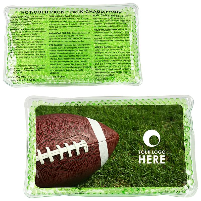 Football Large Rectangle Aqua Pearls Hot/Cold Pack