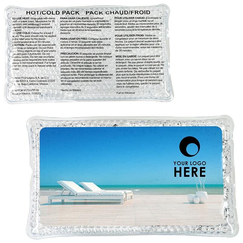 Laid Back Large Rectangle Aqua Pearls Hot/Cold Pack