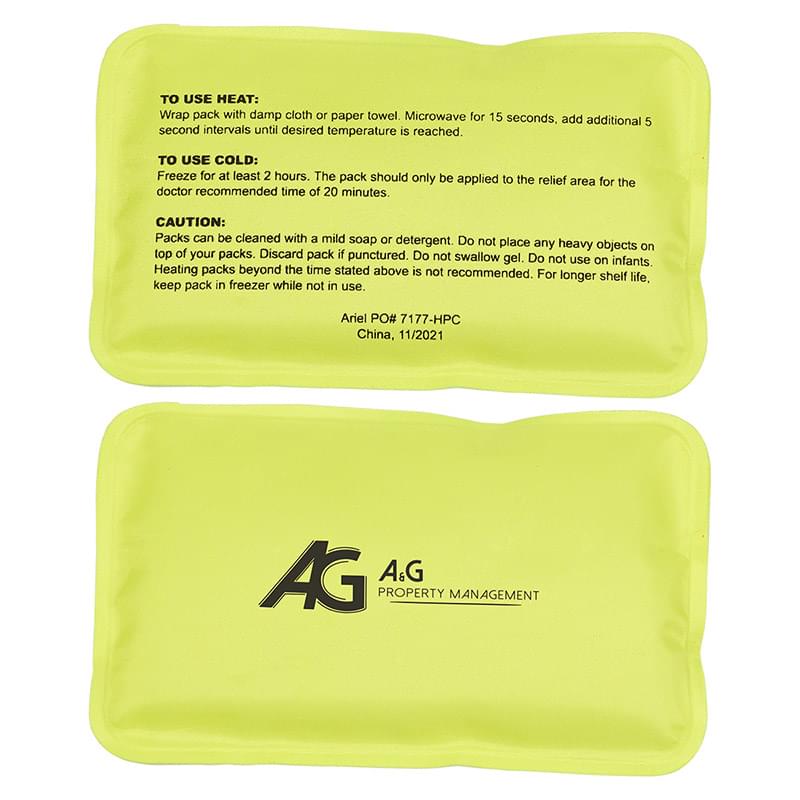 Rectangle Nylon-Covered Hot/Cold Pack Neon Yellow