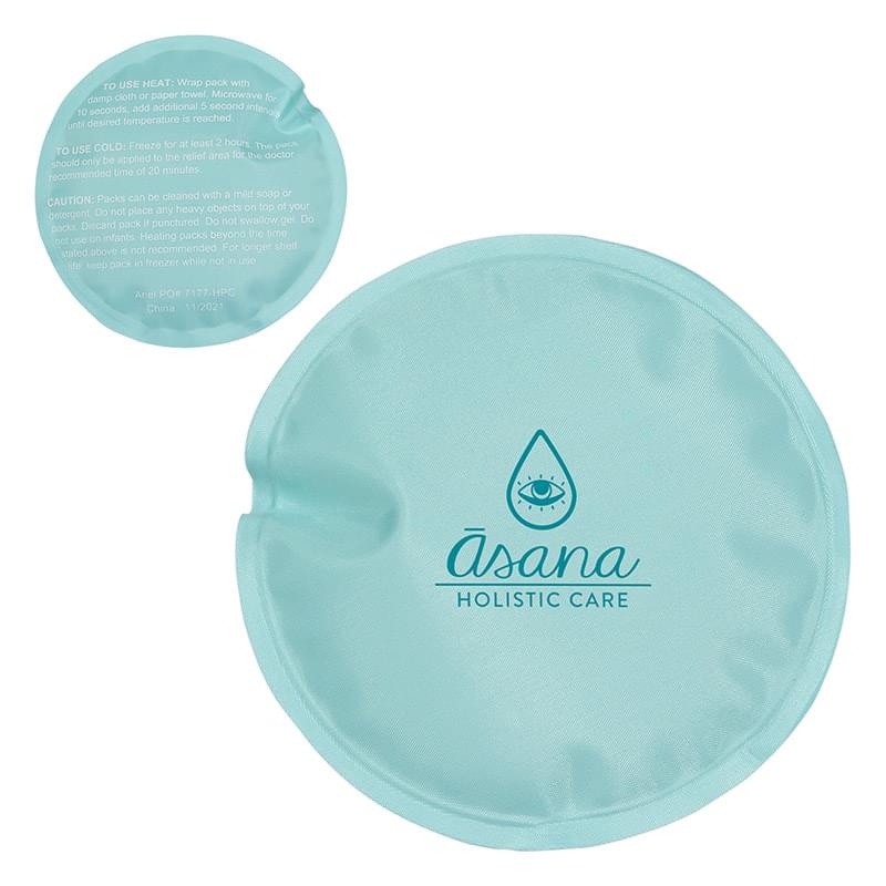 Round Nylon-Covered Hot/Cold Pack Mint Green