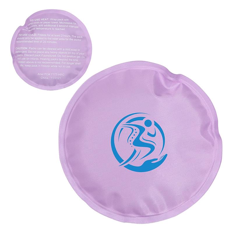 Round Nylon-Covered Hot/Cold Pack Lavender
