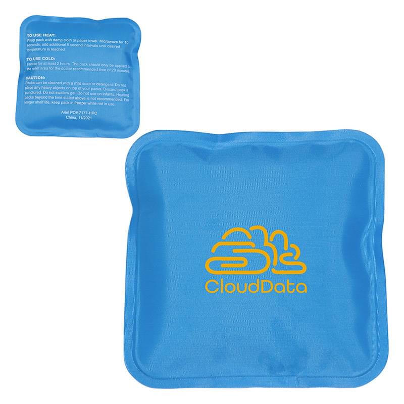 Square Nylon-Covered Hot/Cold Pack Blue