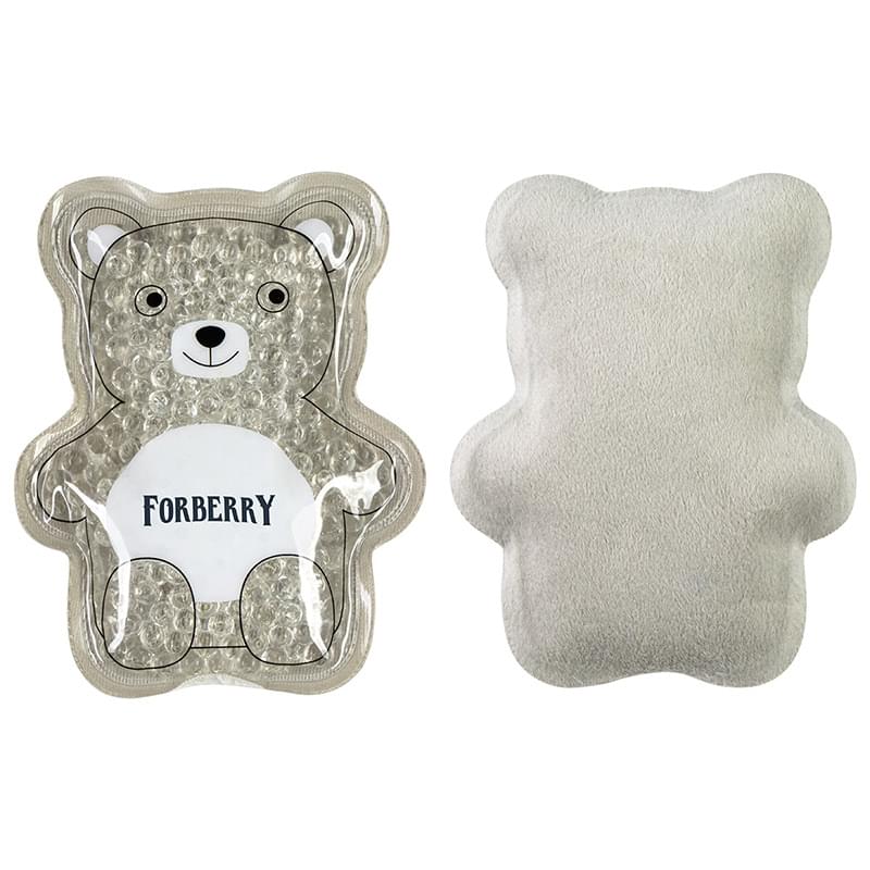 Plush Bear Aqua Pearl Hot/Cold Pack Gray