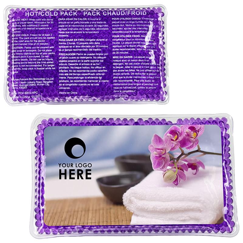 Treat Yourself Large Rectangle Aqua Pearls Hot/Cold Pack