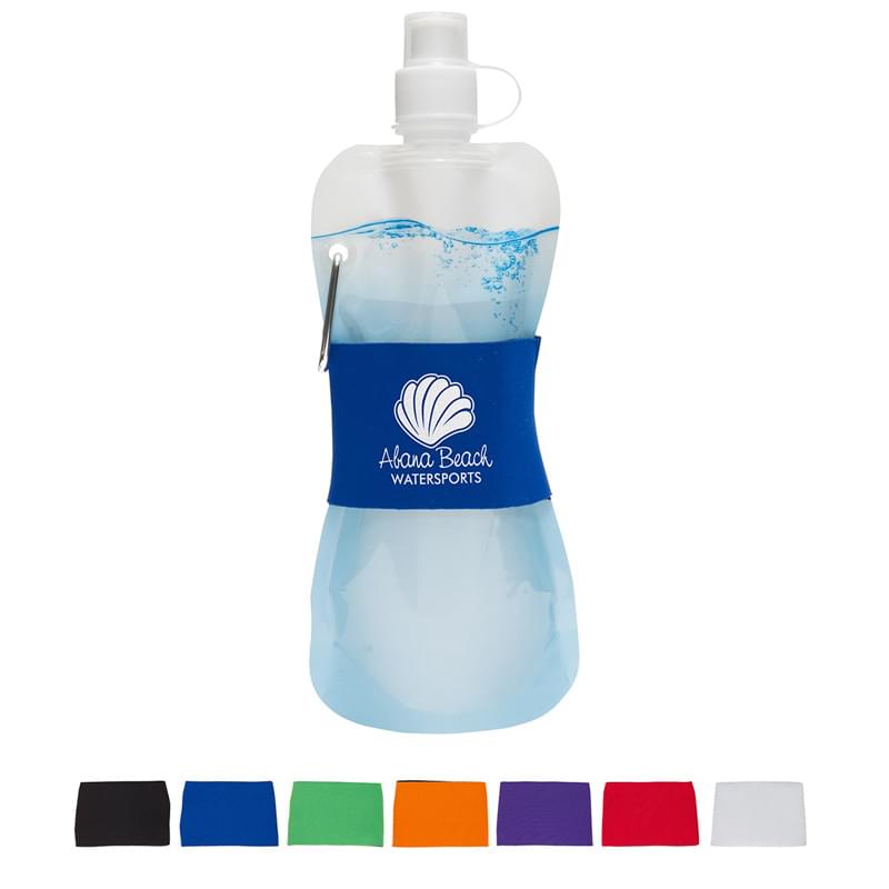 Comfort Grip Flex 16 oz Water Bottle with Neoprene Waist Sleeve
