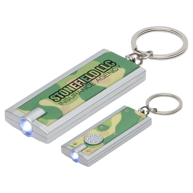 Simple Touch Camouflage LED Keychain