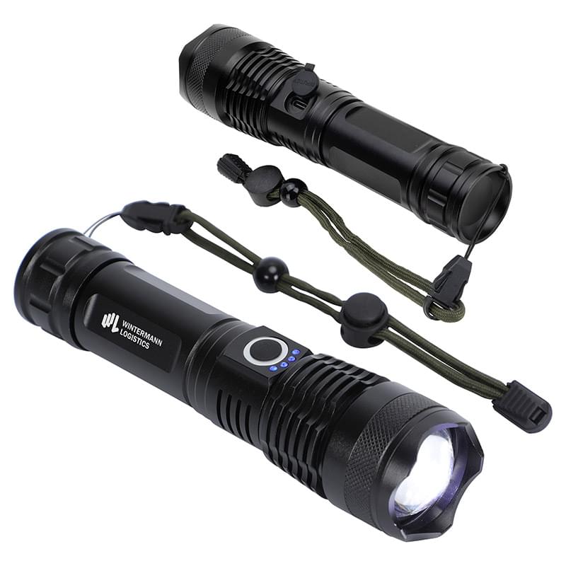 Best Buddy Tools Zoom Rechargeable Aluminum LED Flashlight Black