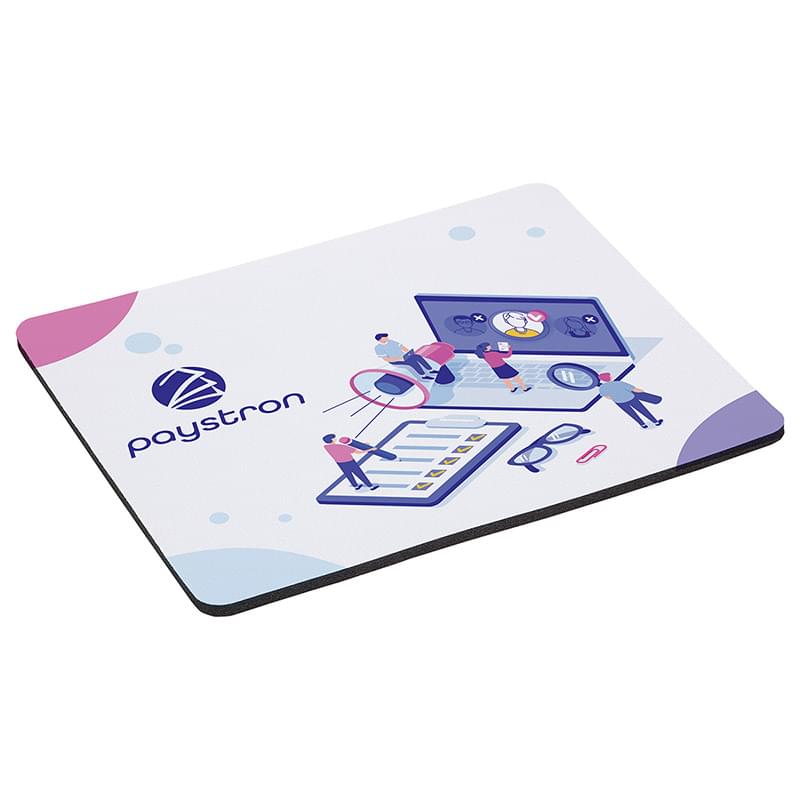 Accent Dye Sublimated Mouse Pad with Antimicrobial Additive White