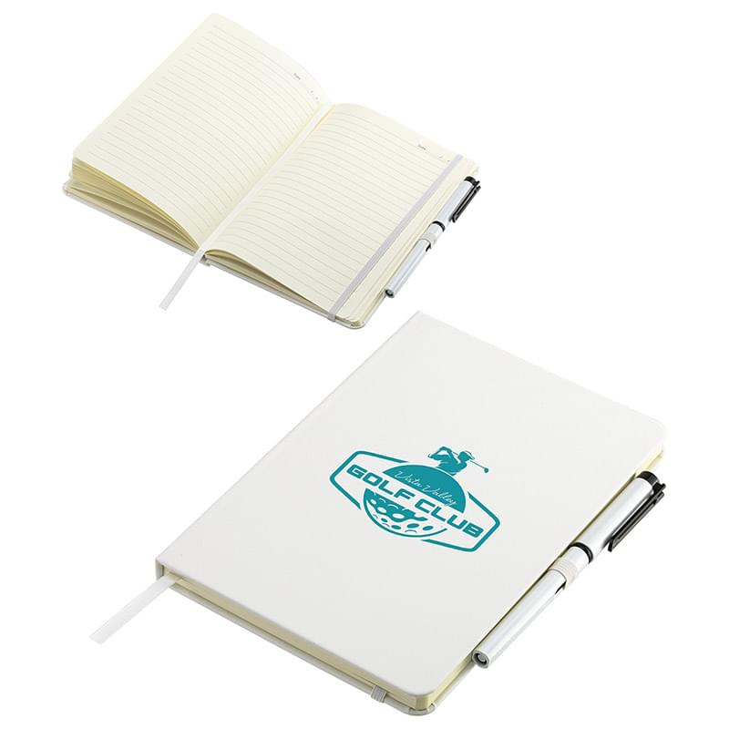 Quorum Soft Touch Journal with Matching Color Gel Pen Black