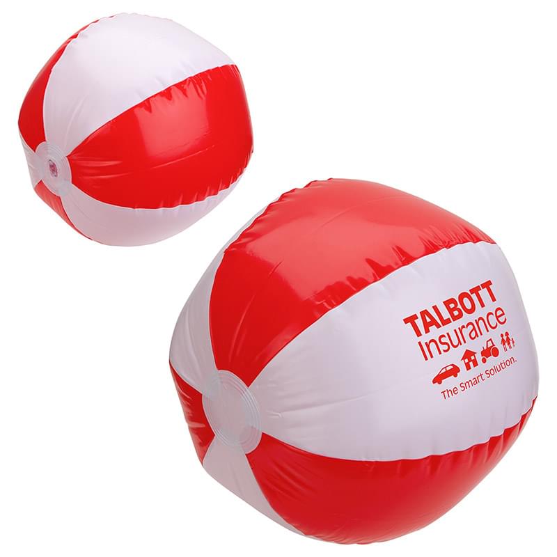 Sunburst 16" Inflatable Beach Ball Red/White