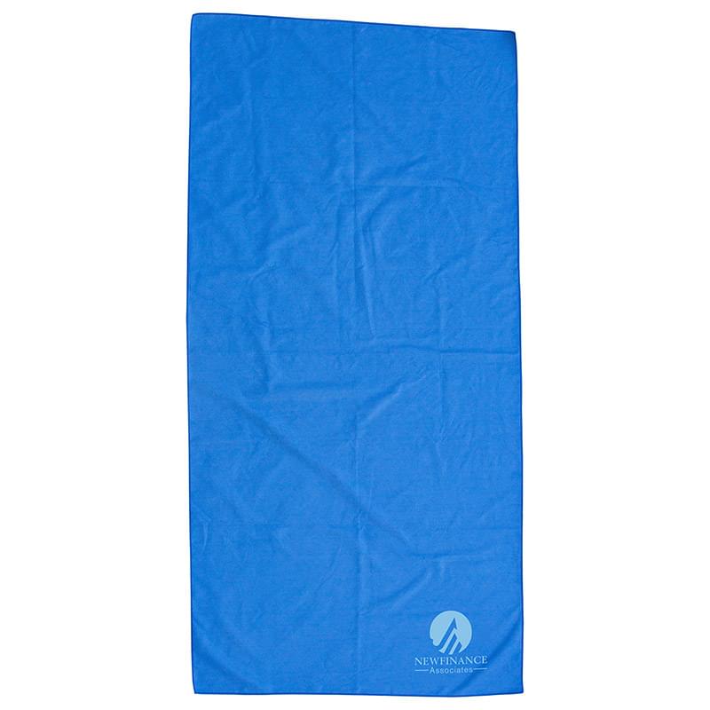 Boardwalk 30" X 60" Microfiber Beach Blanket/Towel: 1-Color Blue