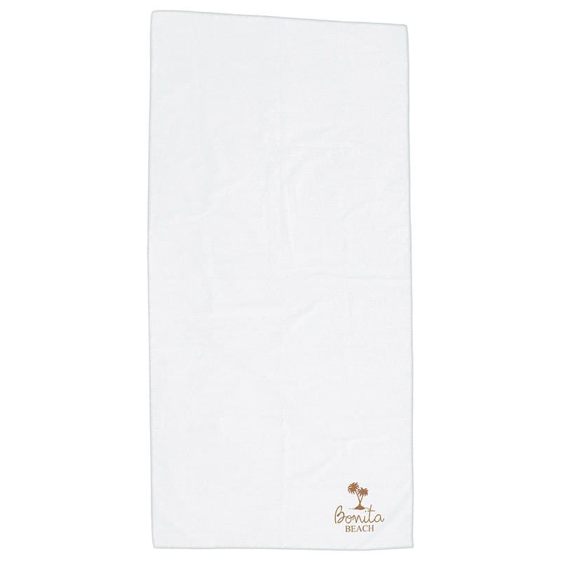 Boardwalk 30" X 60" Microfiber Beach Blanket/Towel: 1-Color White