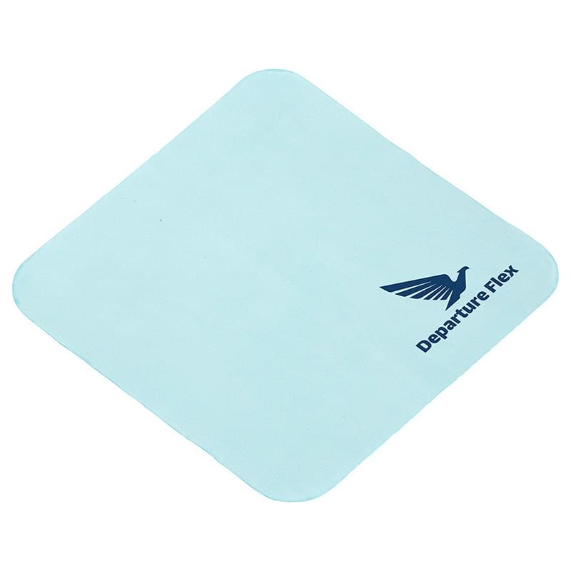Heavyweight 6"X 6" DT Microfiber Cleaning Cloth: 1-Color Sky Blue
