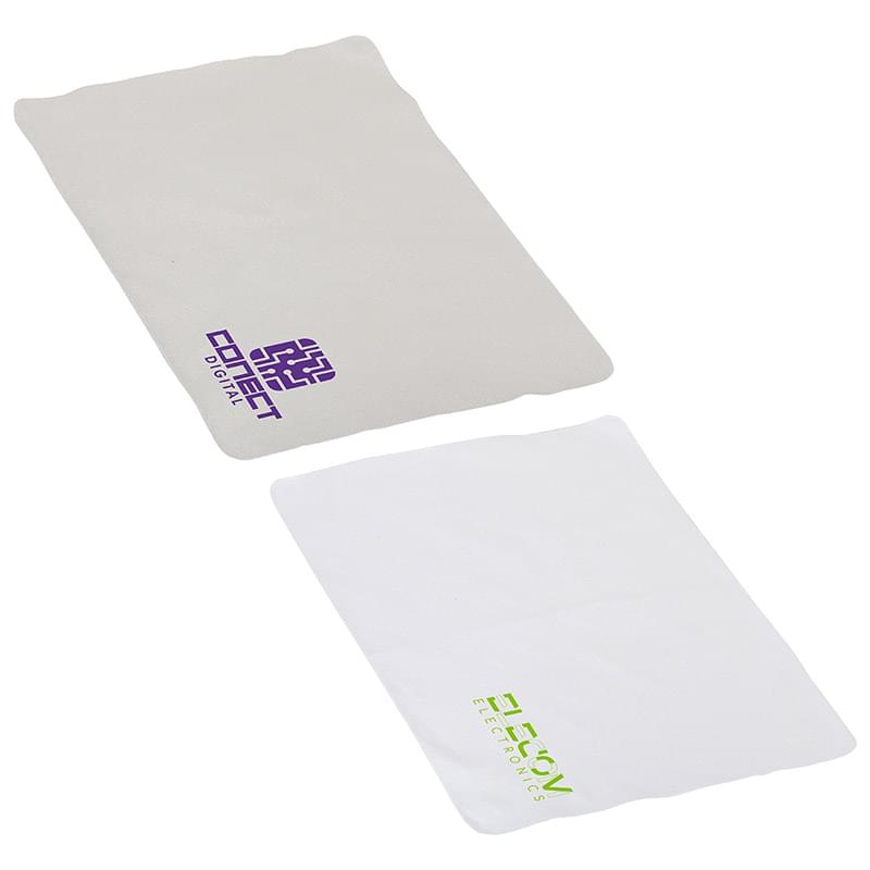 Tablet 11" X 7" Microfiber Cleaning Cloth: 1-Color Light Gray