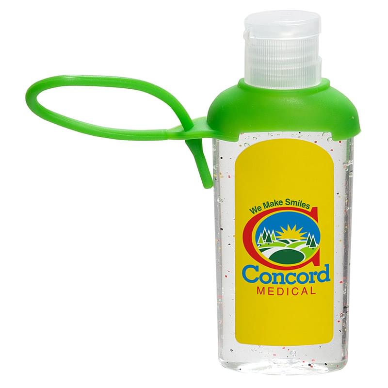 2 oz. Hand Sanitizer with silicone carrying strap