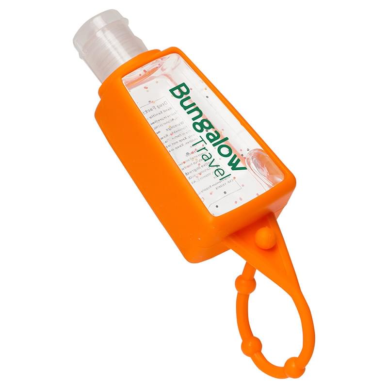 1 oz. Hand Sanitizer Gel with Rubber Case & Adjustable Strap
