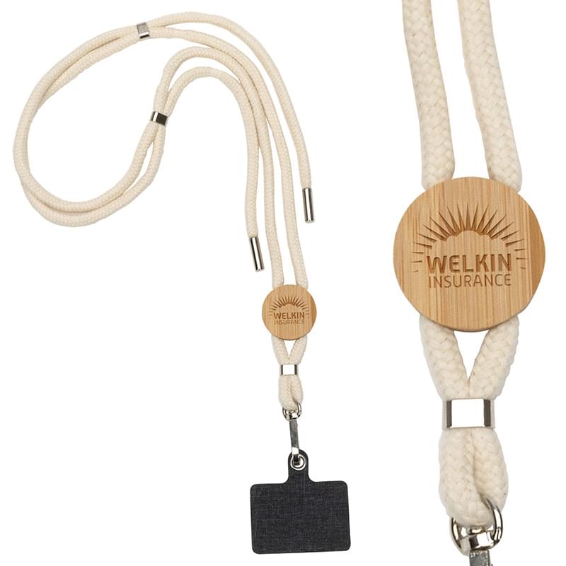 Traveler Adjustable Phone Carrier & Lanyard Off-White