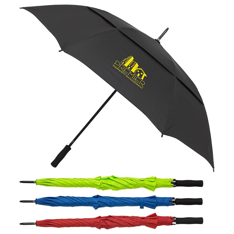 Cheshire Vented Auto-Open Golf Umbrella Black