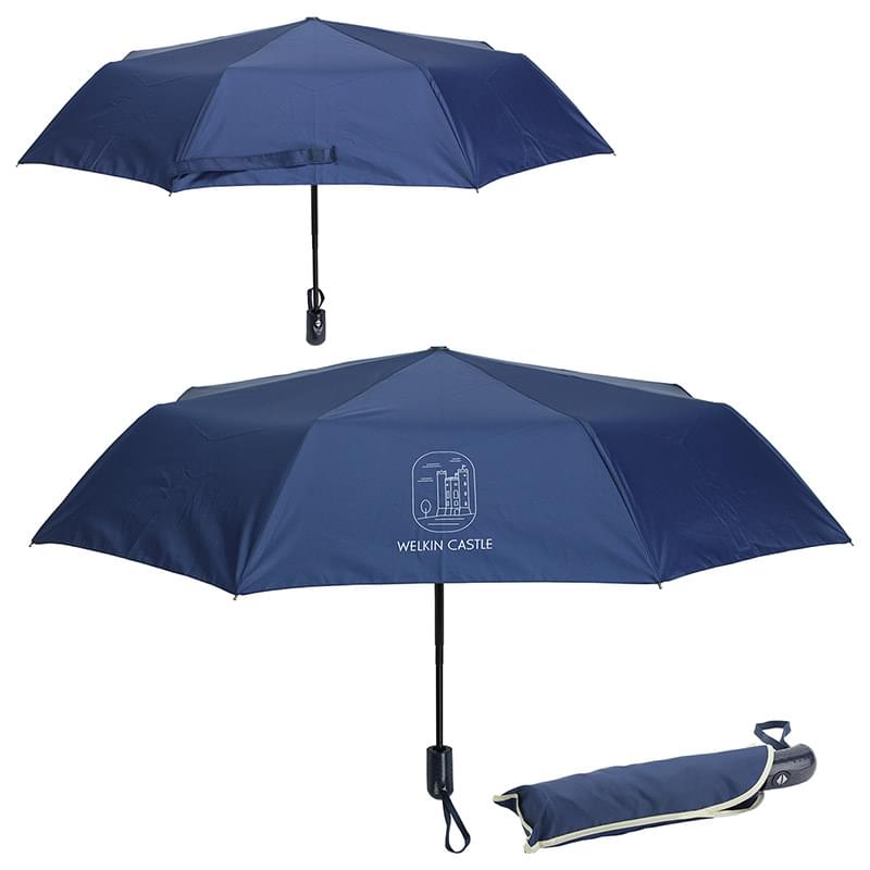 Horizon 44" Arc Auto Open + Close Portable Umbrella Navy