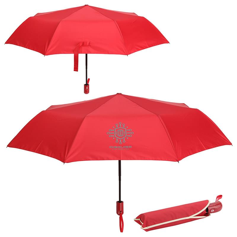 Horizon 44" Arc Auto Open + Close Portable Umbrella Red