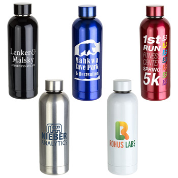 Sleek-Sip 17 oz Vacuum Insulated Stainless Steel Bottle