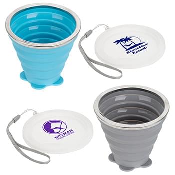 Groove 9 oz Collapsible Silicone Cup with Lid