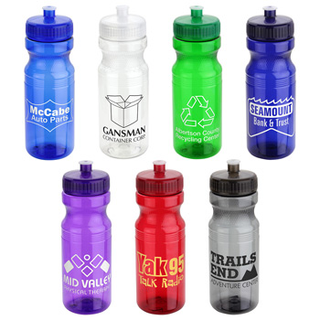 Cycler 24 oz PET Eco-Polyclear(TM) Bottle with Push-Pull Lid
