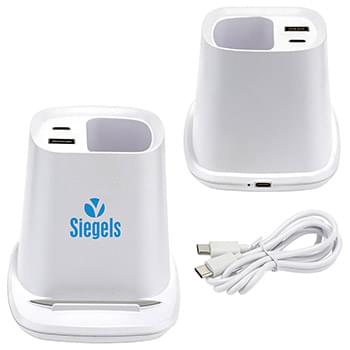 Annex Wireless Charging Stand with Pen Holder White