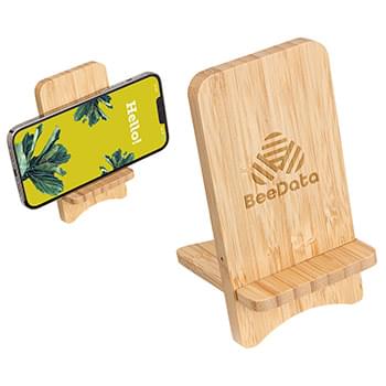 FSC Bamboo Wireless Charger + Phone Stand