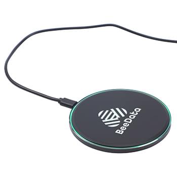 15W Light-up Aluminum Wireless Charger Black