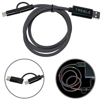 Treble 3-in-1 Light Up Charging Cable
