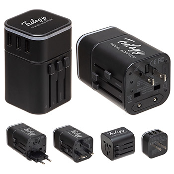 Trilogy Travel Adapter Black