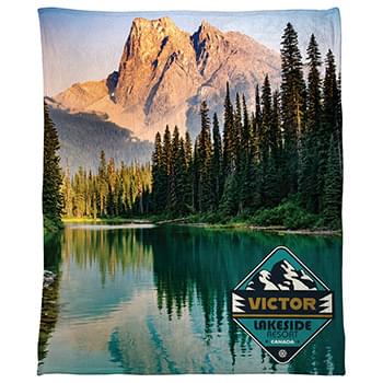 Silk Touch Sherpa 50"x 60" 420GSM Blanket - Full Color
