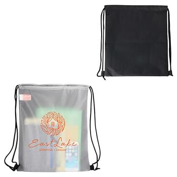 Pearl Soft-Touch Drawstring Bag Black