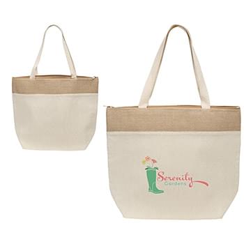 Savanna Jute & Recycled Cotton Cooler Tote Natural