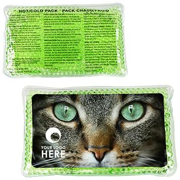 Cat Eyes Large Rectangle Aqua Pearls Hot/Cold Pack