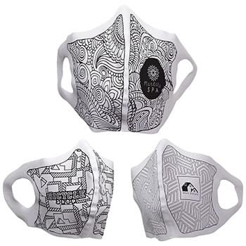 Color-Me Sentinel Polyester Face Mask White