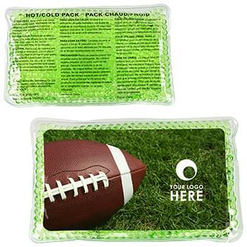 Football Large Rectangle Aqua Pearls Hot/Cold Pack