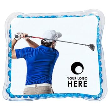 Golfer Square Aqua Pearls Hot/Cold Pack